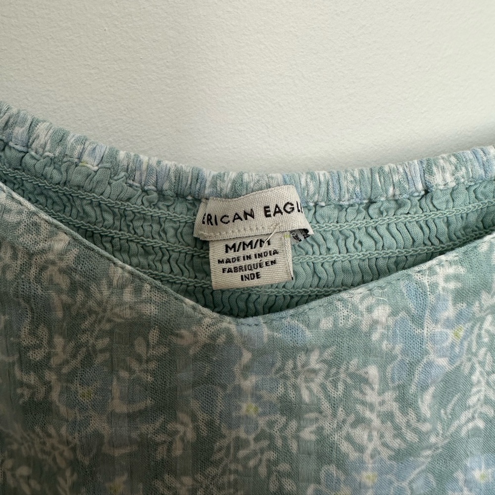 AE Ruffle Sleeve Cropped Babydoll Cottagecore Top MEDIUM - Picture 6 of 14